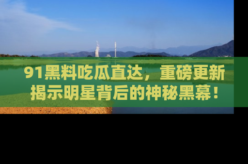 91黑料吃瓜直达，重磅更新揭示明星背后的神秘黑幕！