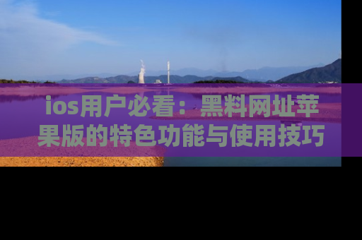 ios用户必看：黑料网址苹果版的特色功能与使用技巧详解