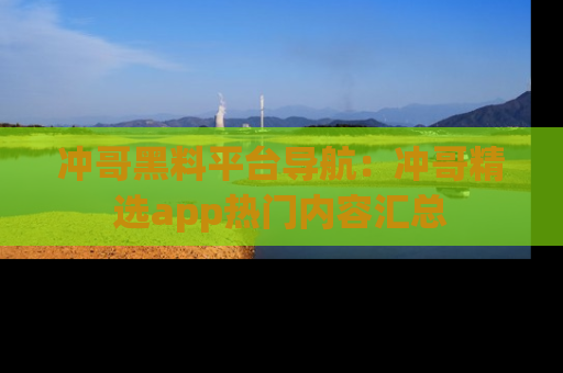 冲哥黑料平台导航：冲哥精选app热门内容汇总