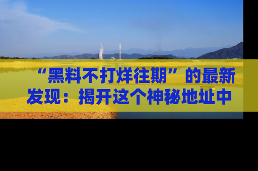“黑料不打烊往期”的最新发现:揭开这个神秘地址中的爆笑黑料面纱