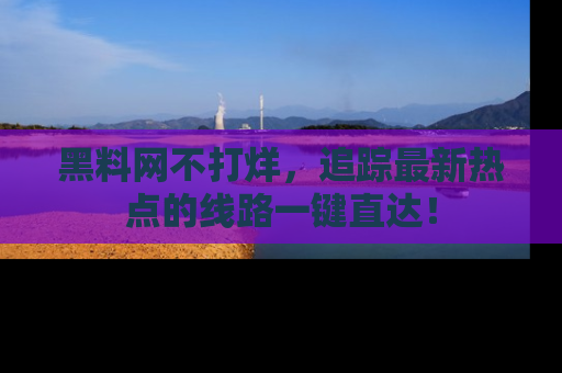 黑料网不打烊，追踪最新热点的线路一键直达！