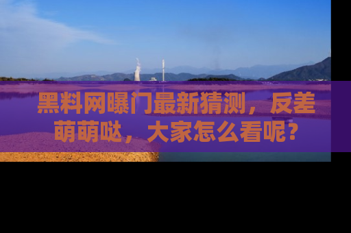 黑料网曝门最新猜测，反差萌萌哒，大家怎么看呢？